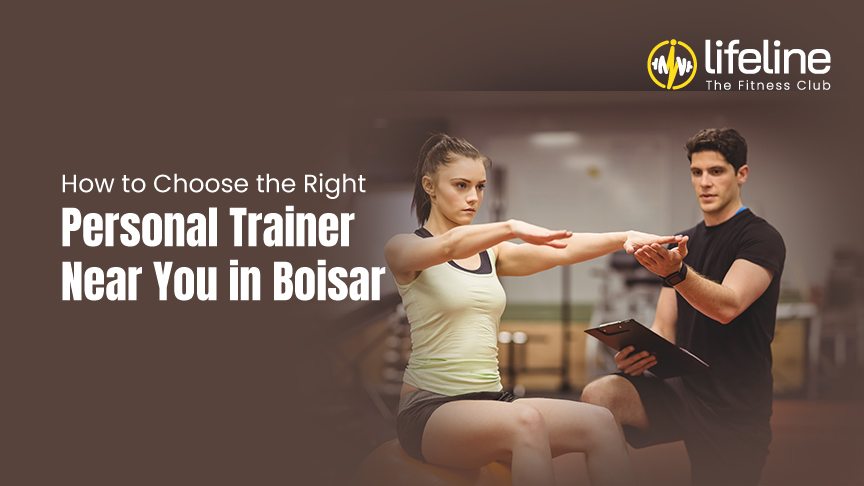 A female gym member performing an exercise